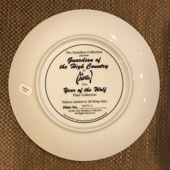 Al Agnew Collectible Wolf Plate - Picture 2 of 3